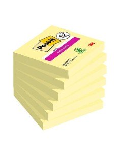 Note Adesive Post-it Super Sticky 90 Fogli 76 x 76 mm Giallo 6 Pezzi da Post-it, Blocchetti memo adesivi - Ref: S8428128, Pre...