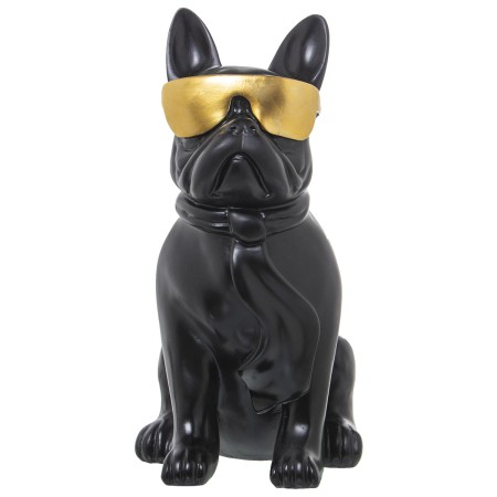 Figura Decorativa Alexandra House Living Negro Dorado Plástico Gafas Perro 19 x 27 x 26 cm de Alexandra House Living, Colecci...