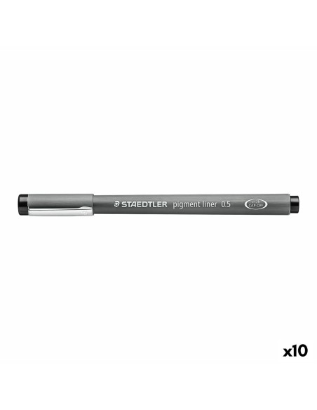 Rotulador Staedtler Pigment liner Negro Multicolor (10 Unidades) | Tienda24 Tienda24.eu