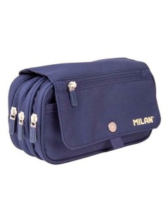 Trousse Fourre-Tout Triple Eckō Unltd. Peaks Blue marine 22 x 12 x 3 cm | Tienda24 Tienda24.eu