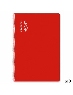 Cahier ENRI Couverture souple Bleu 80 Volets 4 mm quarto (10 Unités) | Tienda24 Tienda24.eu