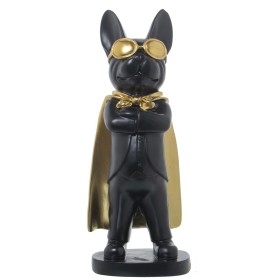 Deko-Figur Alexandra House Living Schwarz Gold Kunststoff Brillen Hund 12 x 15 x 32 cm von Alexandra House Living, Sammlerstü...