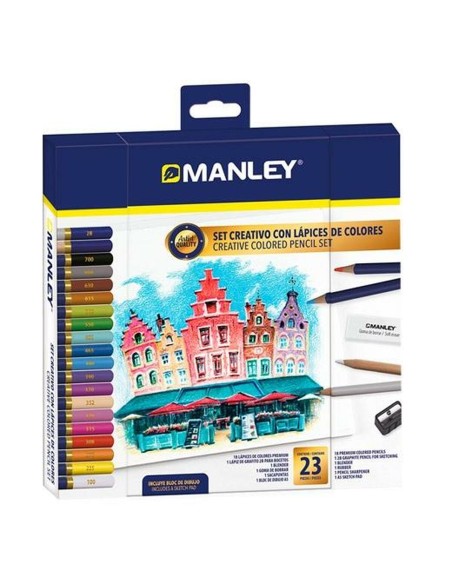 Set de Dibujo Manley 23 Piezas Multicolor | Tienda24 Tienda24.eu