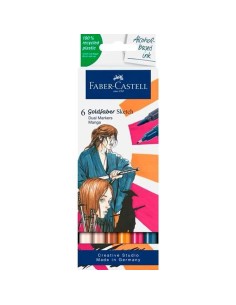 Set di Pennarelli Faber-Castell Goldfaber Sketch - Manga Doppia 6 Pezzi da Faber-Castell, Penne a punta porosa - Ref: S842929...