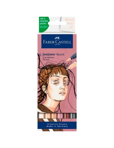 Marker-Set Faber-Castell Goldfaber Sketch - Portrait Double 6 Stücke | Tienda24 Tienda24.eu