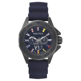 Montre Homme Nautica NAPMIA004 Noir Argenté (Ø 44 mm) de Nautica, Montres bracelet - Réf : S7272377, Prix : 94,40 €, Remise : %