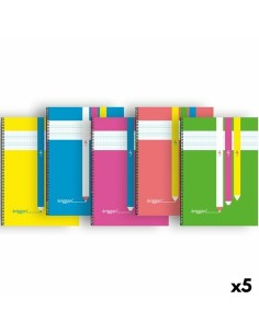 Cuaderno ENRI Status 100 Hojas A4 Negro (5 Unidades) | Tienda24 Tienda24.eu