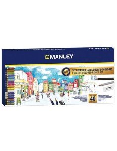 Set da Disegno Manley 40 Pezzi Multicolore da Manley, Materiali da disegno - Ref: S8429961, Precio: €24.31, Descuento: %