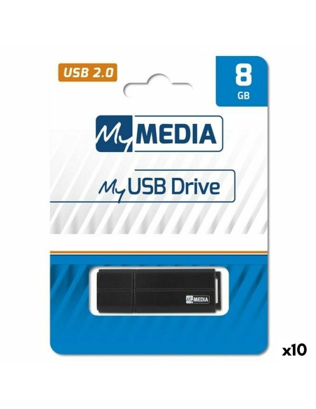 USB Pendrive MyMedia Schwarz 8 GB | Tienda24 Tienda24.eu