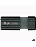 Memória USB Verbatim PinStripe Preto 64 GB | Tienda24 Tienda24.eu