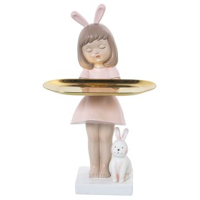 Decorative Figure Alexandra House Living Pink Plastic Ears 13 x 14 x 31 cm Tray by Alexandra House Living, Collectables - Ref...