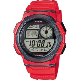 Herrenuhr Casio WORLD TIME ILLUMINATOR Rot (Ø 43 mm) von Casio, Armbanduhren - Ref: S7273601, Preis: 60,74 €, Rabatt: %