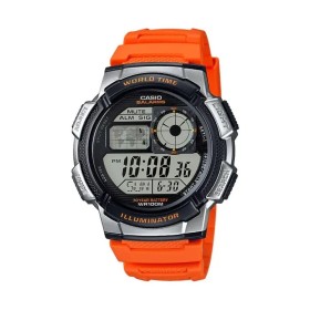 Men's Watch Casio WORLD TIME ILLUMINATOR Orange (Ø 43 mm) by Casio, Wrist Watches - Ref: S7273602, Price: 60,74 €, Discount: %