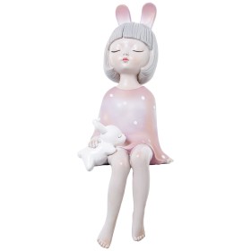 Deko-Figur Alexandra House Living Rosa Kunststoff Hase Ohren 11 x 15 x 31 cm von Alexandra House Living, Sammlerstücke - Ref:...