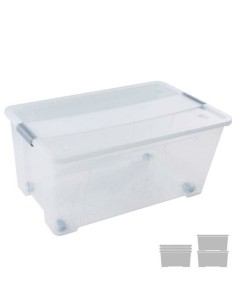 Set de Cajas Organizadoras Apilables Gris claro Cartón (2 Unidades) | Tienda24 Tienda24.eu