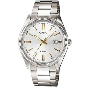 Montre Homme Casio DATE - SILVER, GOLD INDEXES (Ø 39 mm) de Casio, Montres bracelet - Réf : S7273768, Prix : 79,97 €, Remise : %