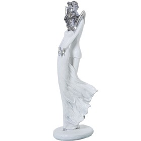 Figurine Décorative Alexandra House Living Blanc Argenté Acrylique Plastique Mélamine 9 x 8 x 30 cm de Alexandra House Living...