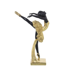 Figura Decorativa Alexandra House Living Negro Dorado Plástico Bailarina 14 x 18 x 26 cm de Alexandra House Living, Coleccion...