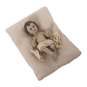 Figurine Décorative Alexandra House Living Beige Plastique Bébé Jésus 10 x 13 x 19 cm Coussin de Alexandra House Living, Pièc...