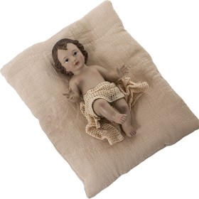 Statua Decorativa Alexandra House Living Beige Plastica Gesù Bambino 12 x 18 x 26 cm Cuscino di Alexandra House Living, Ogget...