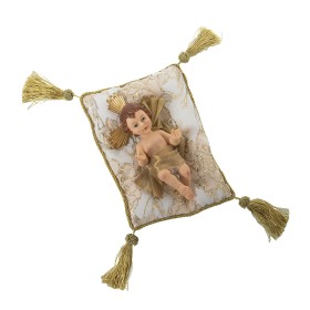 Figurine Décorative Alexandra House Living Plastique Doré Bébé Jésus 12 x 15 x 23 cm Coussin de Alexandra House Living, Pièce...