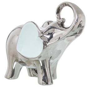 Decorative Figure Alexandra House Living Celeste Ceramic Elephant Silver 12 x 25 x 23 cm by Alexandra House Living, Collectab...