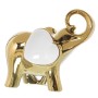 Figura Decorativa Alexandra House Living Blanco Cerámica Elefante Dorado 12 x 25 x 22 cm de Alexandra House Living, Coleccion...