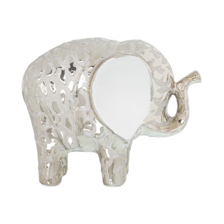 Statua Decorativa Alexandra House Living Bianco Dorato Ceramica Elefante 17 x 8 x 13 cm di Alexandra House Living, Oggetti da...