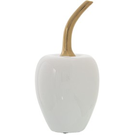 Statua Decorativa Alexandra House Living Bianco Dorato Ceramica Ciliegie 12 x 24 cm di Alexandra House Living, Oggetti da col...