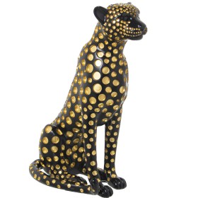 Decorative Figure Alexandra House Living Black Golden Plastic Leopard 33 x 39 x 45 cm by Alexandra House Living, Collectables...