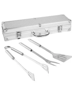 Barbecue Utensils Set Aktive 7 Pieces Barbecue Stainless steel 42 x 67 x 3 cm (4 Units) | Tienda24 Tienda24.eu