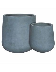 Set di vasi da fiori Samos Grigio 60 x 60 x 60 cm (2 Unità) da BigBuy Garden, Cachepot - Ref: S8700509, Precio: €135.28, Desc...