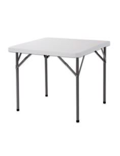 Mesa Plegable Blanco HDPE 87 x 87 x 74 cm de BigBuy Garden, Mesas de picnic - Ref: S8700665, Precio: €57.34, Descuento: %