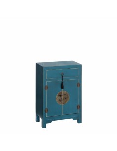 Comodino ORIENTE Azzurro Ferro DMF 45 x 26 x 69 cm da BigBuy Home, Comodini - Ref: S8800046, Precio: €133.00, Descuento: %