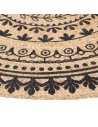 Carpet 120 x 120 x 1 cm Natural Black Jute | Tienda24 Tienda24.eu