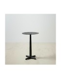 Side table 59 x 40 x 40 cm Black Aluminium | Tienda24 Tienda24.eu