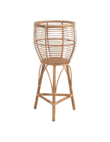 Planter 37,5 x 37,5 x 80 cm Natural Rattan | Tienda24 Tienda24.eu