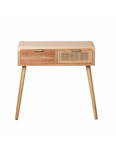 Ingresso HONEY Naturale Legno di paulownia Legno MDF 80 x 40 x 78 cm da BigBuy Home, Tavoli - Ref: S8800779, Precio: 134,30 €...