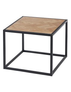 Mesita de Noche Home ESPRIT Natural Madera de Paulonia Madera MDF 43 x 43 x 48 cm | Tienda24 Tienda24.eu