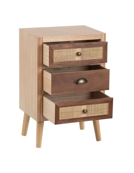 Nachttisch SASHA 40 x 30 x 62,5 cm natürlich Holz Creme | Tienda24 Tienda24.eu