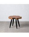 Table d'appoint Naturel Noir bois de teck 60 x 60 x 50 cm | Tienda24 Tienda24.eu