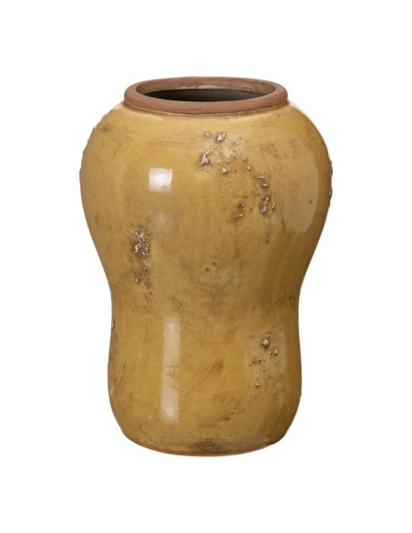 Vaso 17,5 x 17,5 x 25 cm Cerâmica Mostarda | Tienda24 Tienda24.eu