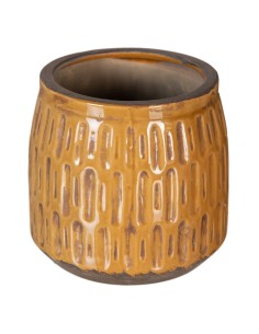 Vaso 17,5 x 17,5 x 17 cm Ceramica Senape da BigBuy Garden, Cachepot - Ref: S8801206, Precio: €15.44, Descuento: %