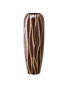 Vaso 21 x 21 x 58,5 cm Zebra Ceramica Dorato Marrone da BigBuy Home, Vasi - Ref: S8801276, Precio: 51,65 €, Descuento: %