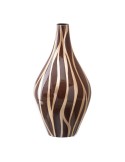 Vase Zebra Ceramic Golden Brown 23 x 23 x 43 cm | Tienda24 Tienda24.eu