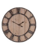 Horloge Murale Naturel Noir 60 x 4 x 60 cm DMF | Tienda24 Tienda24.eu