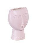 Planter 15 x 8,5 x 19 cm Face Ceramic Light mauve | Tienda24 Tienda24.eu