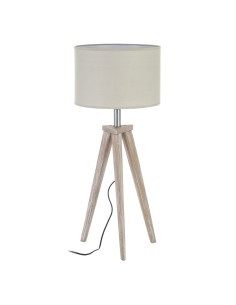 Lampada da tavolo Bianco Legno 60 W 240V 220 V 240 V 30 x 30 x 71 cm da BigBuy Home, Lampade da tavolo e abat-jour - Ref: S88...