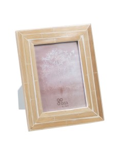 Moldura de Fotos DKD Home Decor Branco Natural Cristal Madeira de mangueira Índio 20 x 1,3 x 25 cm | Tienda24 Tienda24.eu