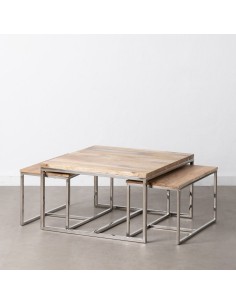 Hall Table with Drawers Alexandra House Living Natural MDF Wood 79 x 42 x 120 cm | Tienda24 Tienda24.eu